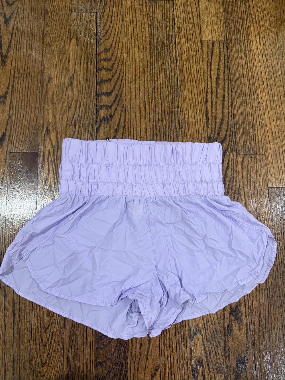 Ultra Flirt High-Waist Lilac Smocked Waist Shorts